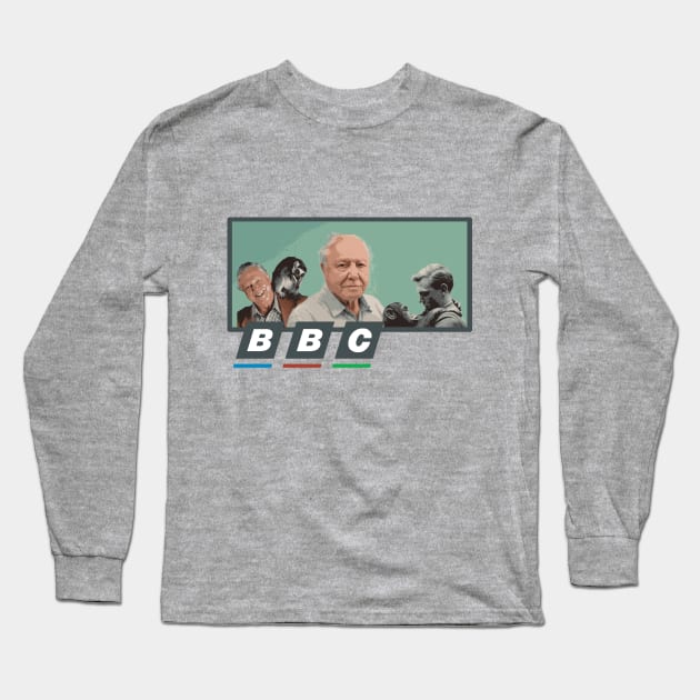 I heart David Attenborough Long Sleeve T-Shirt by firelighter